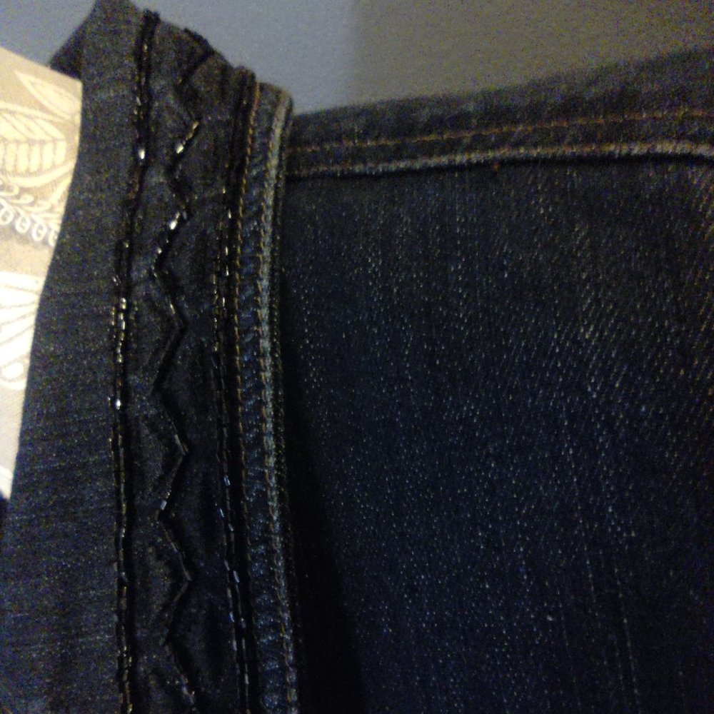 Beaded Stretch Denim - image 2